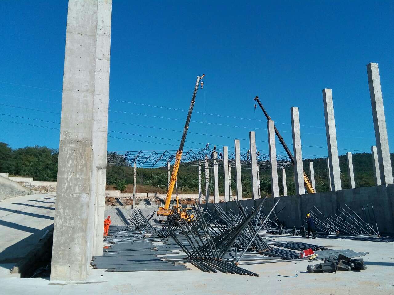 葫芦岛威海搅拌站网架